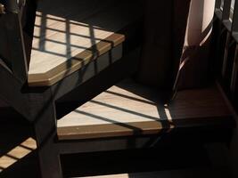 Exploring Staircase Design That Creates Intriguing and Engaging Shadow Patterns and Effects photo