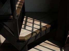Discover the Elegant Shadow Play on a Modern Staircase that Captivates and Engages photo