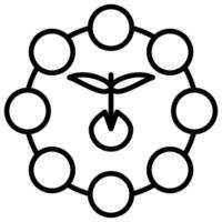 ecosystem icon outline vector