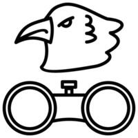 birdwatching icon outline vector
