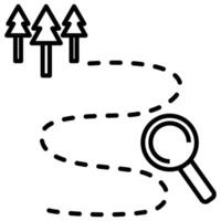 exploration icon outline vector