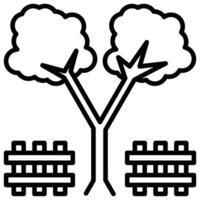 nature reserve icon outline vector