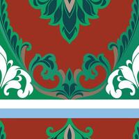 Elegant Ornamental Pattern Background Red And Green vector