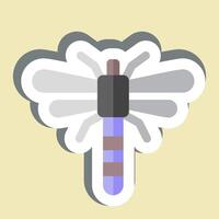 Sticker Dragonfly. related to Insects symbol. design editable vector