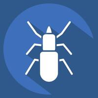 Icon Malware. related to Insects symbol. long shadow style. design editable vector