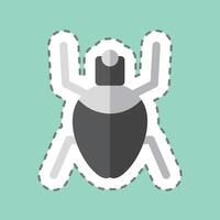 Sticker line cut Aphids. related to Insects symbol. design editable vector
