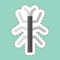 Sticker line cut Bug Stick. related to Insects symbol. design editable vector