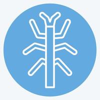 Icon Bug Stick. related to Insects symbol. blue eyes style. design editable vector