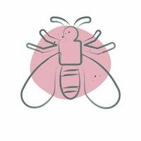 Icon Wasp. related to Insects symbol. Color Spot Style. design editable vector