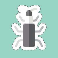 Sticker line cut Snow Bug. related to Insects symbol. design editable vector