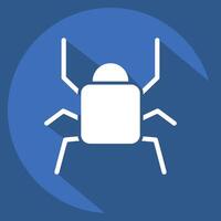 Icon Black. related to Insects symbol. long shadow style. design editable vector