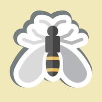 Sticker Wasp. related to Insects symbol. design editable vector