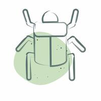 Icon Egyptian Scrab. related to Insects symbol. Color Spot Style. design editable vector