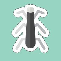 Sticker line cut Stonefly. related to Insects symbol. design editable vector