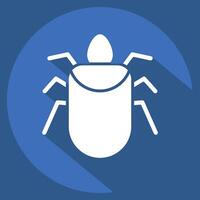 Icon Colorado Beetle. related to Insects symbol. long shadow style. design editable vector