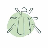 Icon Ground. related to Insects symbol. Color Spot Style. design editable vector