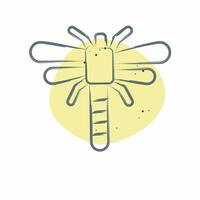 Icon Dragonfly. related to Insects symbol. Color Spot Style. design editable vector