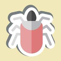 Sticker Colorado Beetle. related to Insects symbol. design editable vector