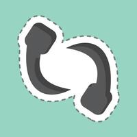 Sticker line cut Leech. related to Insects symbol. design editable vector