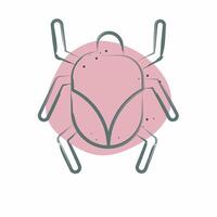 Icon Mite. related to Insects symbol. Color Spot Style. design editable 1 vector