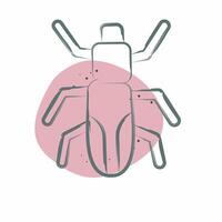 Icon Japanese Beetle. related to Insects symbol. Color Spot Style. design editable vector