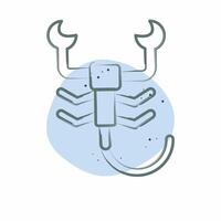 Icon Scorpion. related to Insects symbol. Color Spot Style. design editable vector