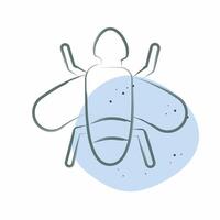 Icon Flies. related to Insects symbol. Color Spot Style. design editable vector