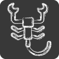 Icon Scorpion. related to Insects symbol. chalk Style. design editable vector