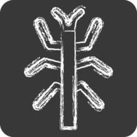 Icon Bug Stick. related to Insects symbol. chalk Style. design editable vector