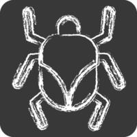 Icon Mite. related to Insects symbol. chalk Style. design editable 1 vector