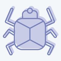Icon Lady Bird. related to Insects symbol. two tone style. design editable vector