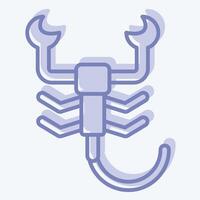 Icon Scorpion. related to Insects symbol. two tone style. design editable vector