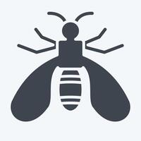 Icon Wasp. related to Insects symbol. glyph style. design editable vector