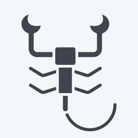 Icon Scorpion. related to Insects symbol. glyph style. design editable vector