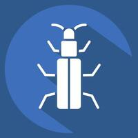 Icon Snow Bug. related to Insects symbol. long shadow style. design editable vector