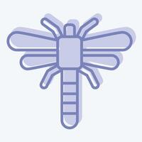 Icon Dragonfly. related to Insects symbol. two tone style. design editable vector