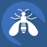 Icon Wasp. related to Insects symbol. long shadow style. design editable vector