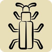 Icon Snow Bug. related to Insects symbol. hand drawn style. design editable vector