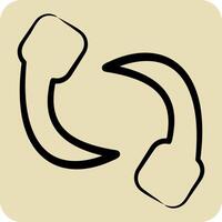 Icon Leech. related to Insects symbol. hand drawn style. design editable vector