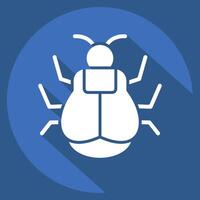 Icon Tick. related to Insects symbol. long shadow style. design editable vector