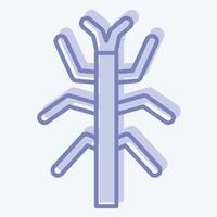 Icon Bug Stick. related to Insects symbol. two tone style. design editable vector