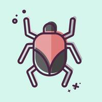 Icon Mite. related to Insects symbol. MBE style. design editable 1 vector