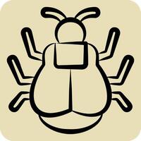 Icon Tick. related to Insects symbol. hand drawn style. design editable vector