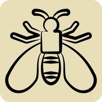 Icon Wasp. related to Insects symbol. hand drawn style. design editable vector