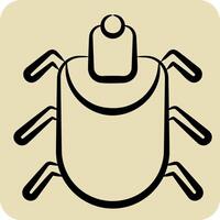Icon Acari. related to Insects symbol. hand drawn style. design editable vector