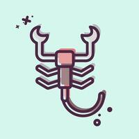 Icon Scorpion. related to Insects symbol. MBE style. design editable vector