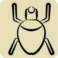 Icon Aphids. related to Insects symbol. hand drawn style. design editable vector