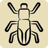 Icon Japanese Beetle. related to Insects symbol. hand drawn style. design editable vector