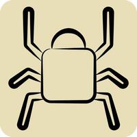 Icon Black. related to Insects symbol. hand drawn style. design editable vector