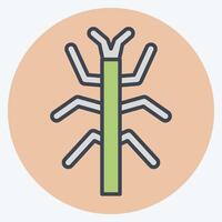 Icon Bug Stick. related to Insects symbol. color mate style. design editable vector